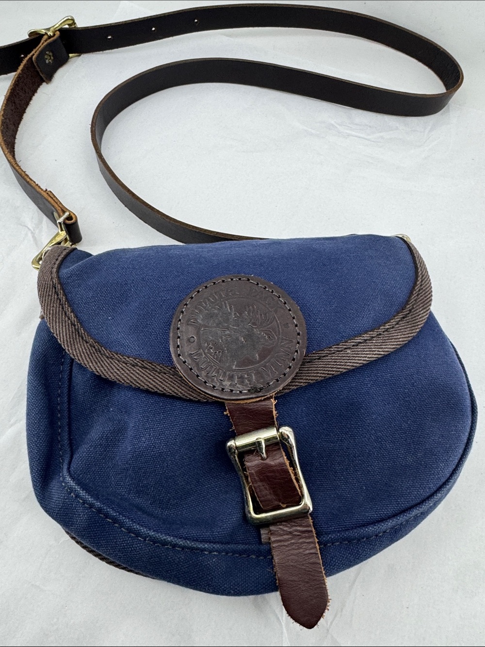 Official Duluth Pack Small Navy Canvas Shell Bag Crossbody Shoulder Bag Purse